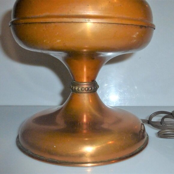 bsm - Vintage COPPER LAMP w/ FLUTE Vintage Electric Copper Light Oil Lamp Style - Picture 3 of 6
